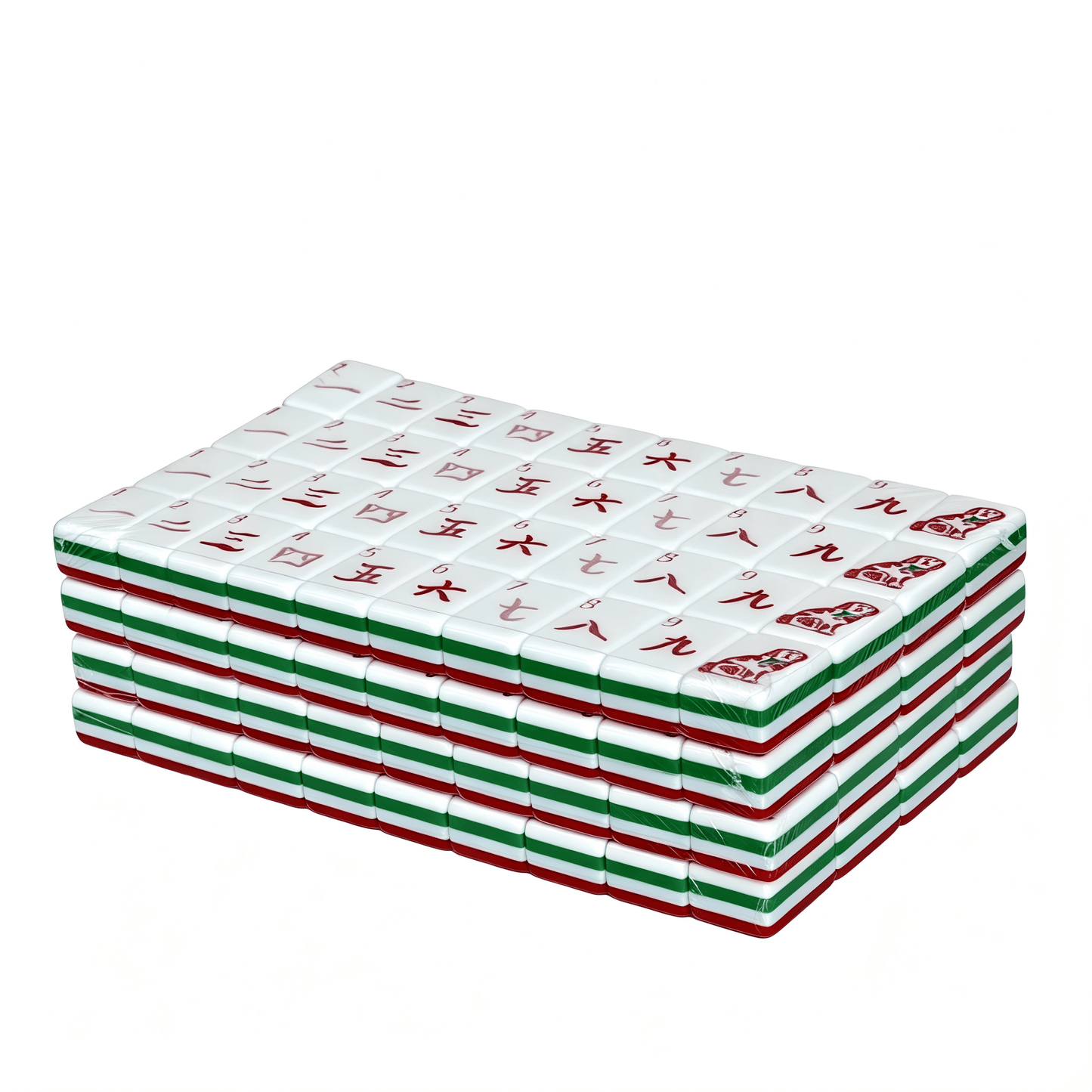 The Scarlet Empress American Mahjong Set with 166 weighted acrylic tiles featuring bold ruby red backs