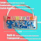 American Mahjong Co. Clear Shore Tote bag featuring PVC material, shoulder strap,  for Mahjong players.
