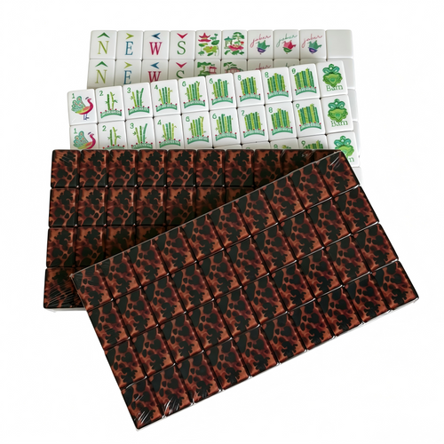 Amber Tortoise Collection - 166 American Mahjong Tiles including 8 Jokers and 4 Spares