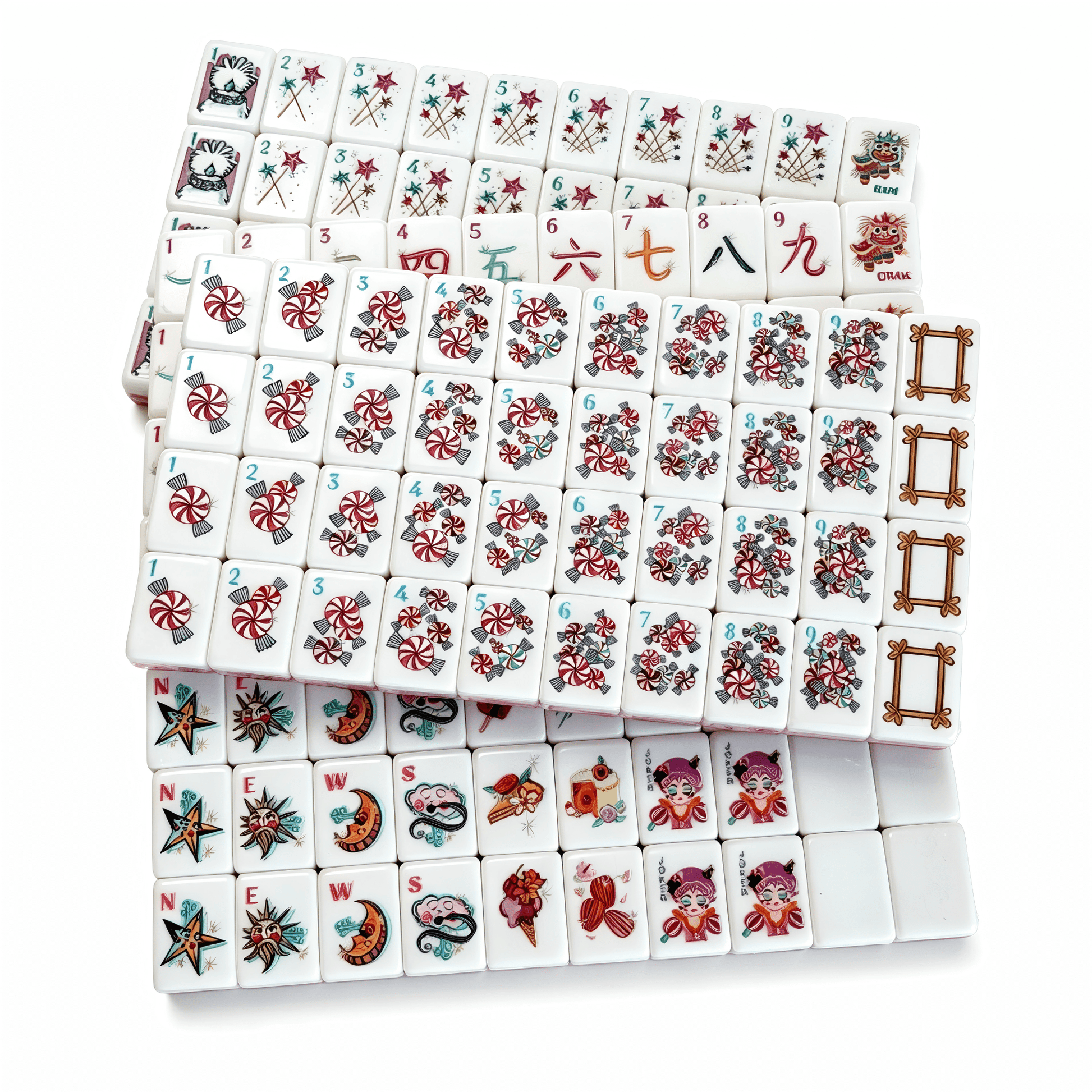 Berry Sorbet American Mahjong set by USA Mahjong Co. features 160 weighted tiles with magenta backs