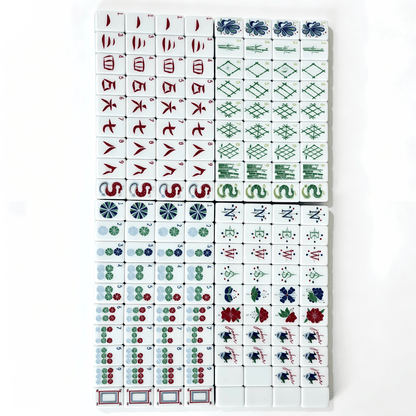 Coastal Teal American Mahjong Set by USA Mahjong Co. features 166 colorful tiles, whimsical monkey jokers