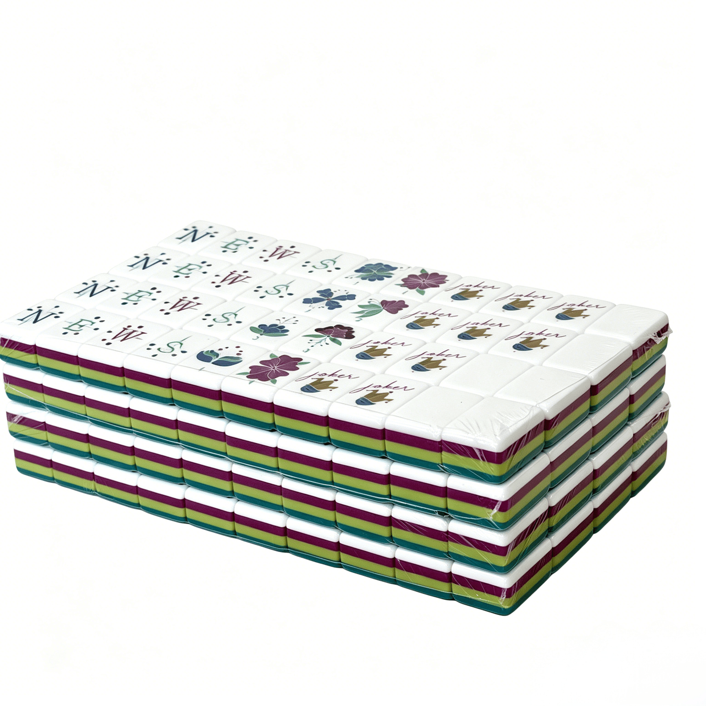 luxury American Mahjong Set with 166 acrylic tiles featuring quad-layer gradient backs by USA Mahjong Co.