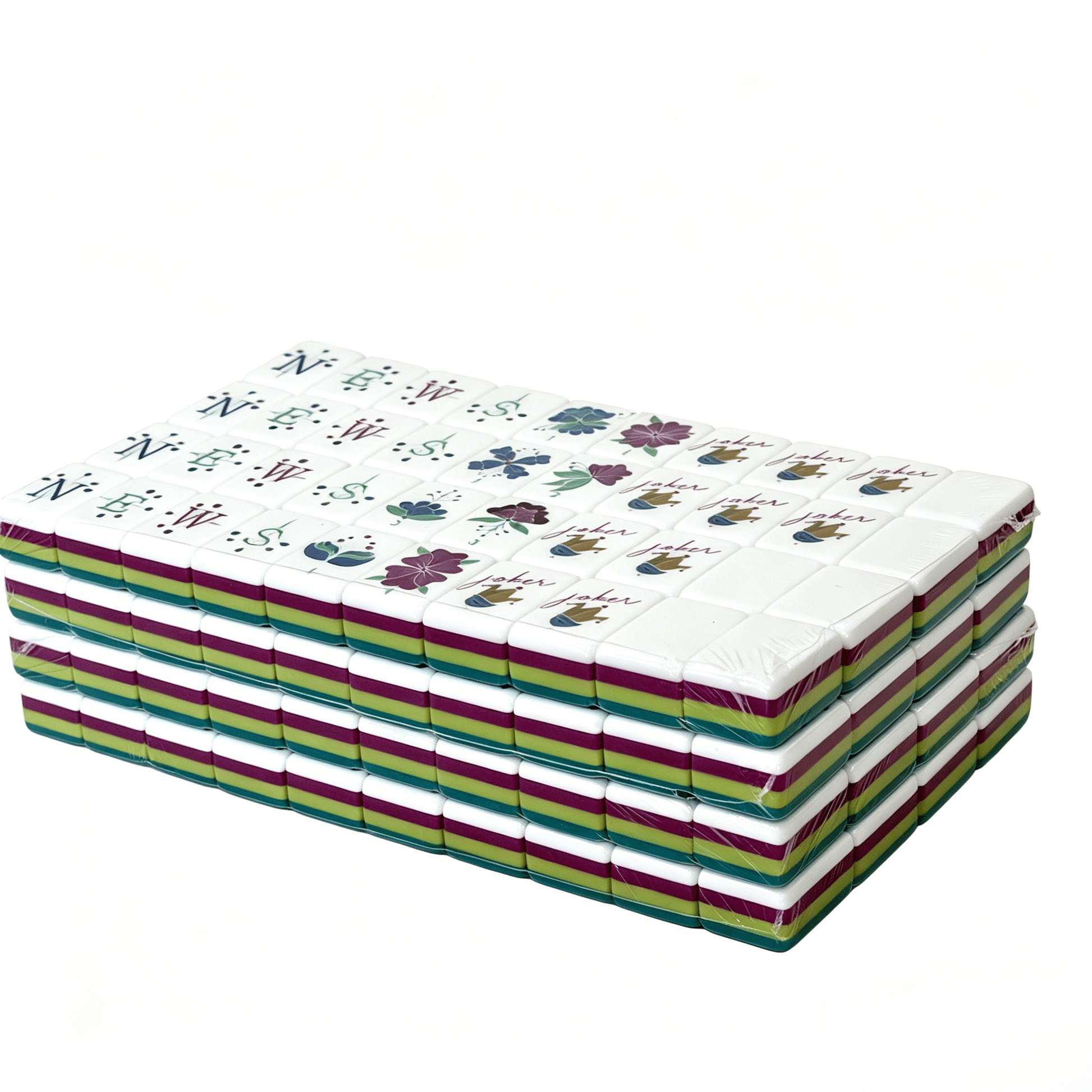 luxury American Mahjong Set with 166 acrylic tiles featuring quad-layer gradient backs by USA Mahjong Co.