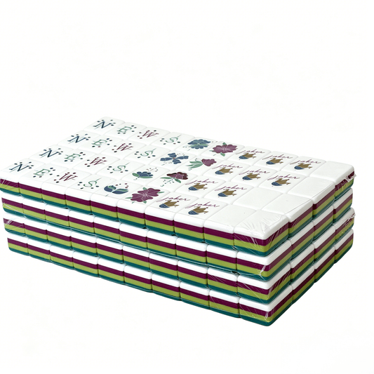luxury American Mahjong Set with 166 acrylic tiles featuring quad-layer gradient backs by USA Mahjong Co.