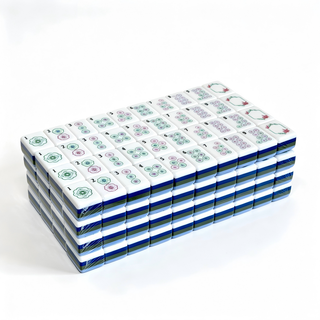 Detailed Side View of Quad-Layer Tiles - Expert Craftsmanship in Teal and Clear Acrylic