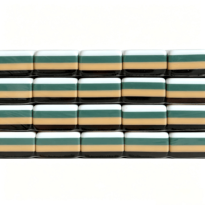 Crimson Tortoise American Mahjong Set tiles by USA Mahjong Co., featuring rich red marbled acrylic with gold inlays.