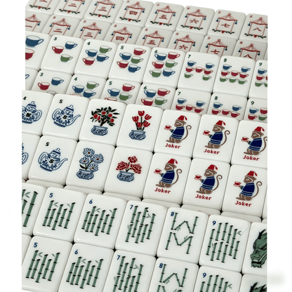 Luxury American Mahjong Set | Pink Peony Edition - 166 Premium Acrylic Tiles - USA Mahjong Co.