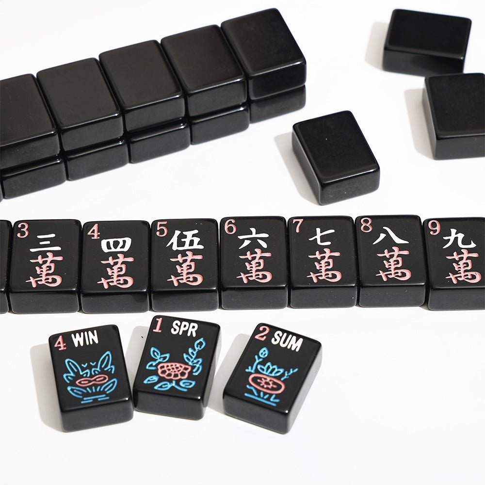 Durable Melamine Mahjong Crak and Flower Tiles - NMJL Standard SPR SUM WIN Markings