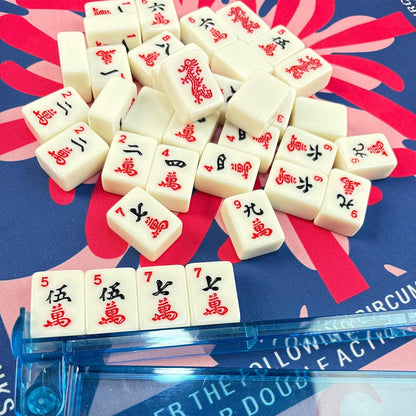 Ivory American Mahjong Tiles Full Set - Bams Craks Dots Winds Flowers Dragons and Jokers NMJL Standard
