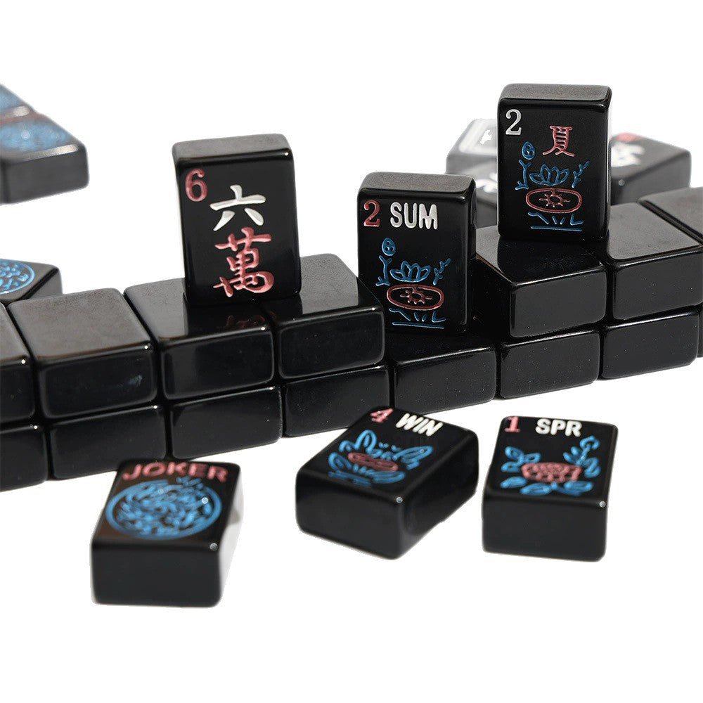 High Gloss Melamine NMJL Mahjong Flower and Joker Tiles - 166 Tile Tournament Set