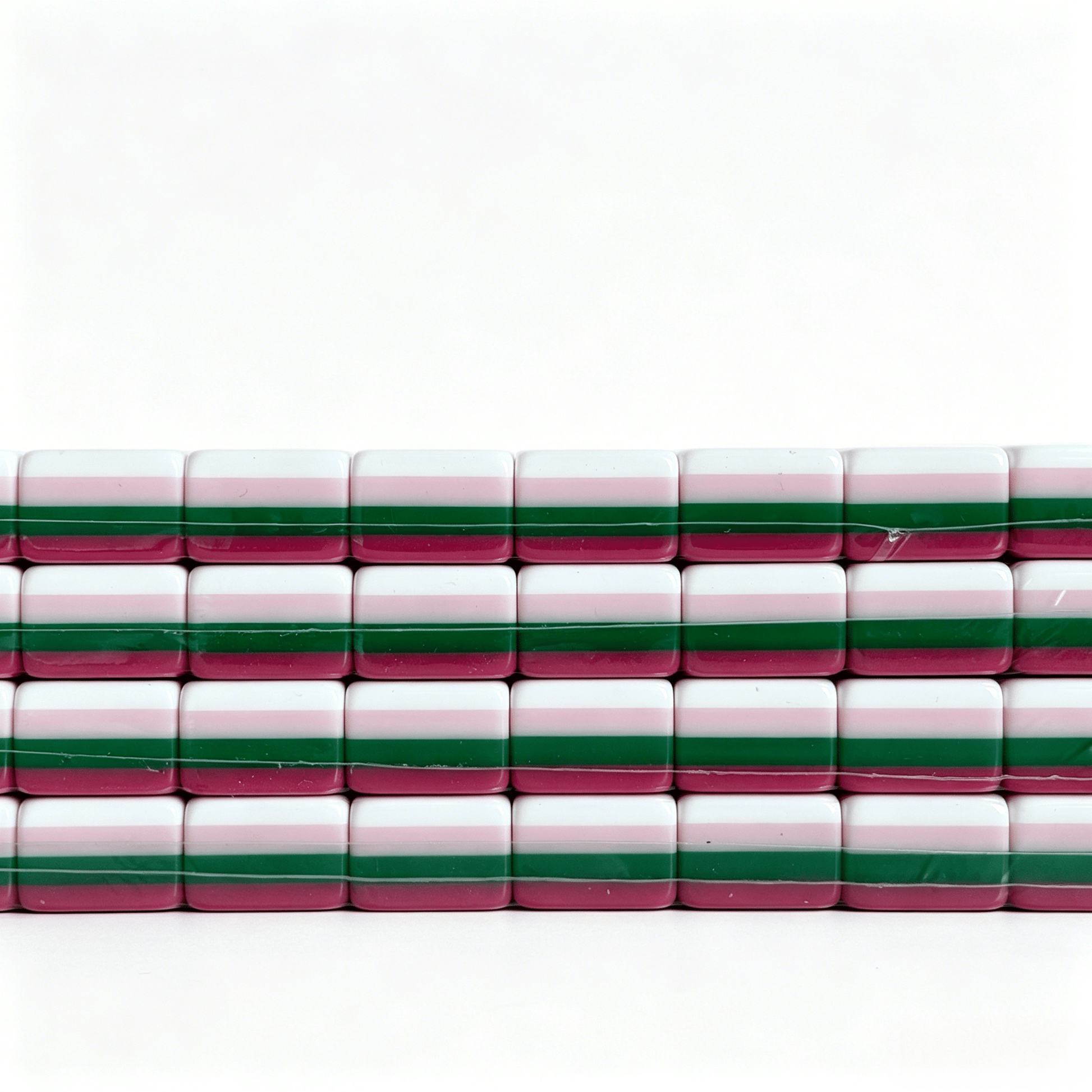Magenta Monarch American Mahjong Set with 160 weighted acrylic tiles, elephant jokers, and grey-blue backs by USA Mahjong Co.