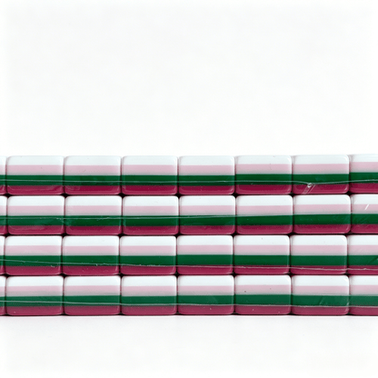 Magenta Monarch American Mahjong Set with 160 weighted acrylic tiles, elephant jokers, and grey-blue backs by USA Mahjong Co.