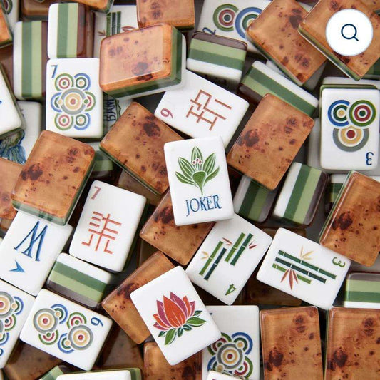 Walnut Vintage | Mahjong Tiles Set