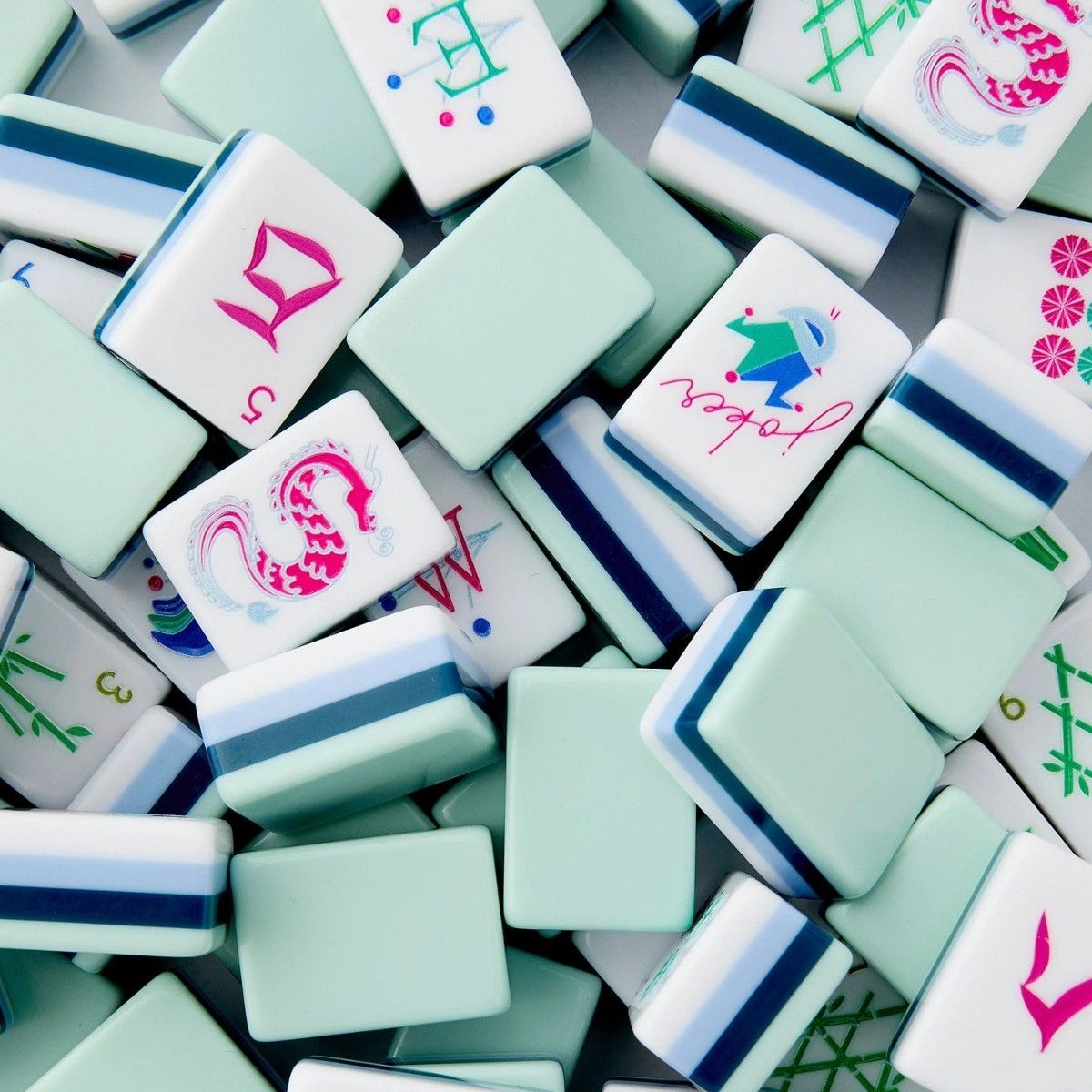 Mint Mist | Mahjong Tiles Set