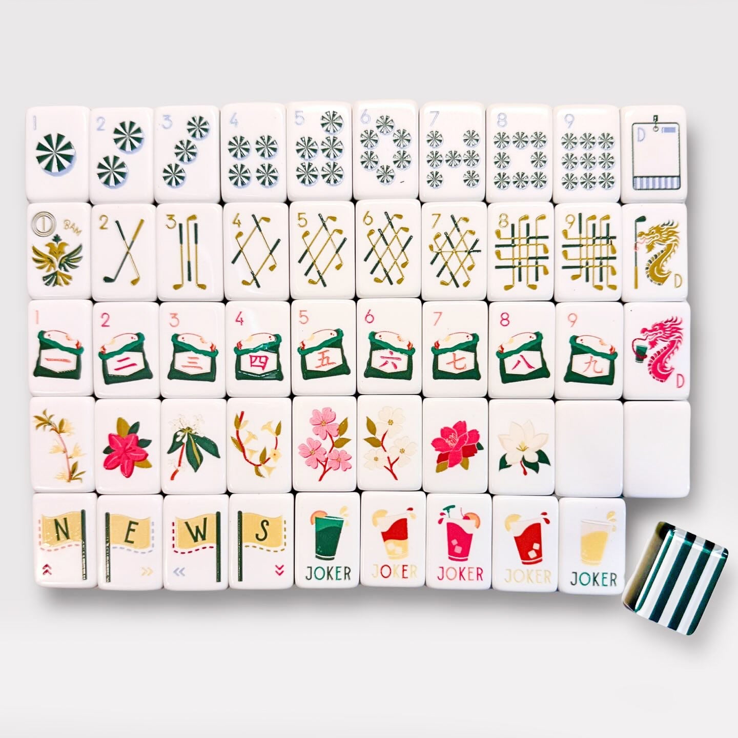Fairways Flowers | Mahjong Tiles Set