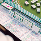 Fairways & Flowers | American Mahjong Set - 166 Tiles with Green Striped Backs
