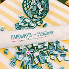 Fairways & Flowers | American Mahjong Set - 166 Tiles with Green Striped Backs