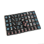Melamine American Mahjong Set on Mat with Translucent Racks and Pushers for Tournament Play