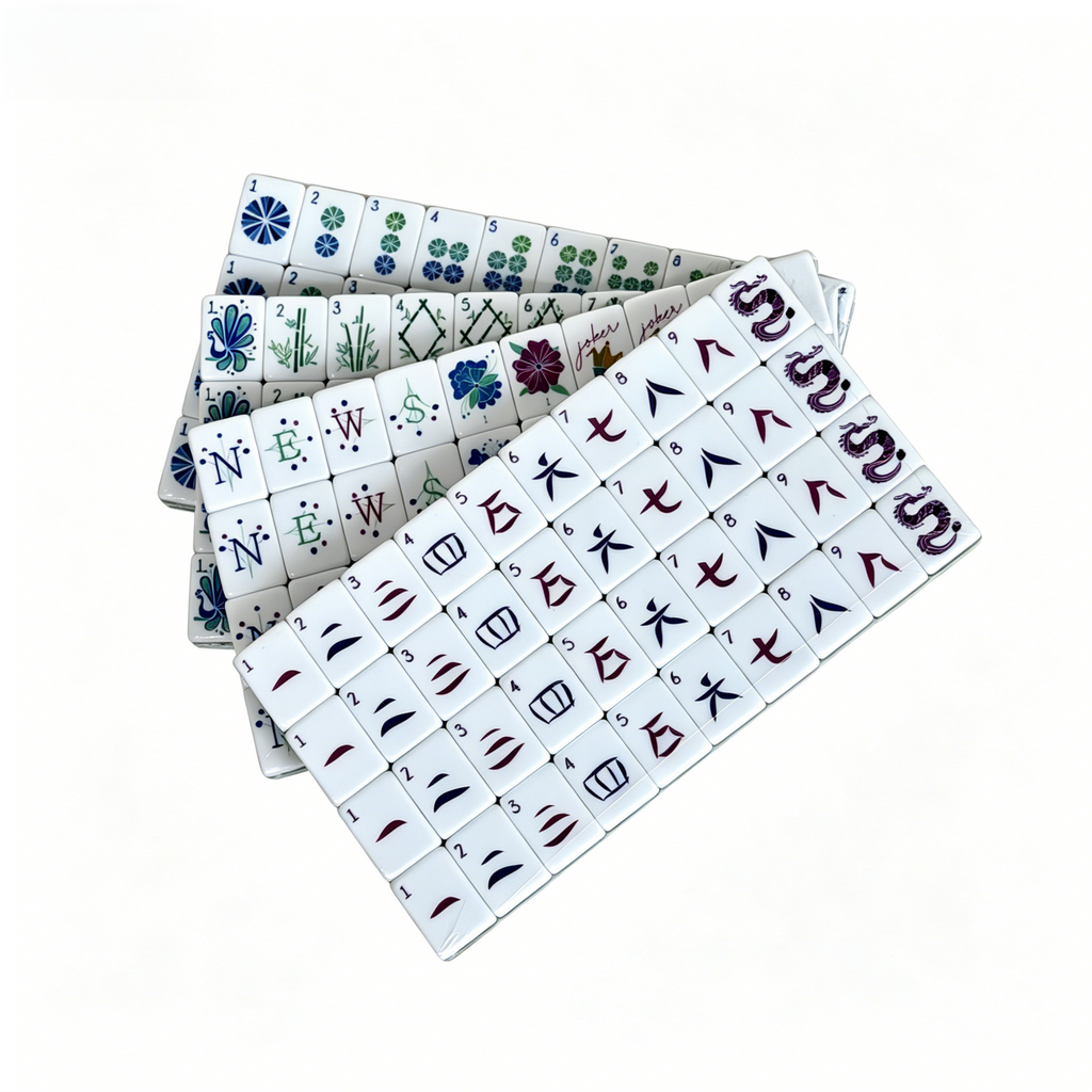 Midnight Teal Floral Muse Collection - 166 Designer Tiles including 8 Floral Jokers and 4 Spares