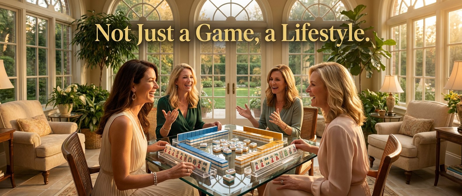 Exquisite American Mahjong sets designed for the modern hostess. Discover luxury craftsmanship and vibrant style in every tile.
