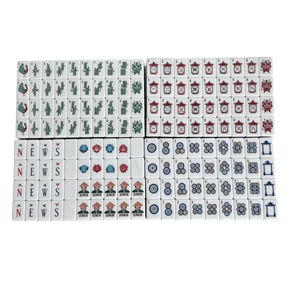 Olive Grove Classic American Mahjong Set by USA Mahjong Co. with 166 weighted acrylic tiles