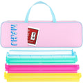 Petal Pink Socialite Travel Kit - Soft Pink Mahjong Bag with 4 Clear Acrylic Racks
