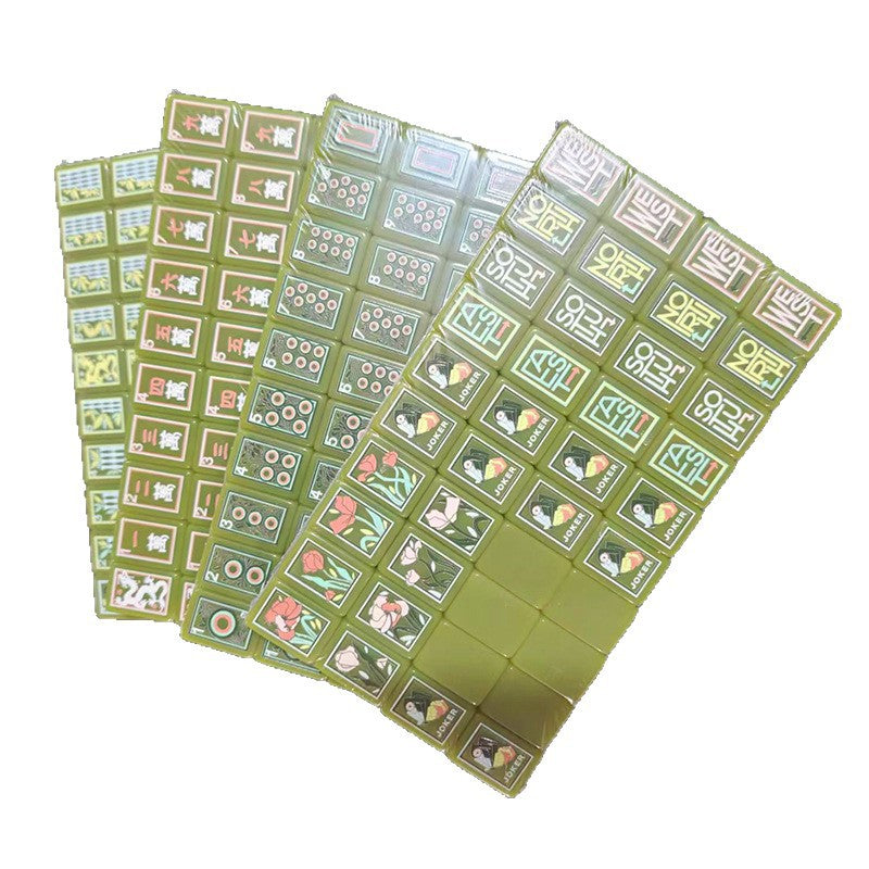Retro_Harvest_Mahjong_Tiles_Set_Glossy_Burnt-Orange_Retro_Striped_Tile_Backs_with_Avocado-Green_Peacock-Eye_Dot