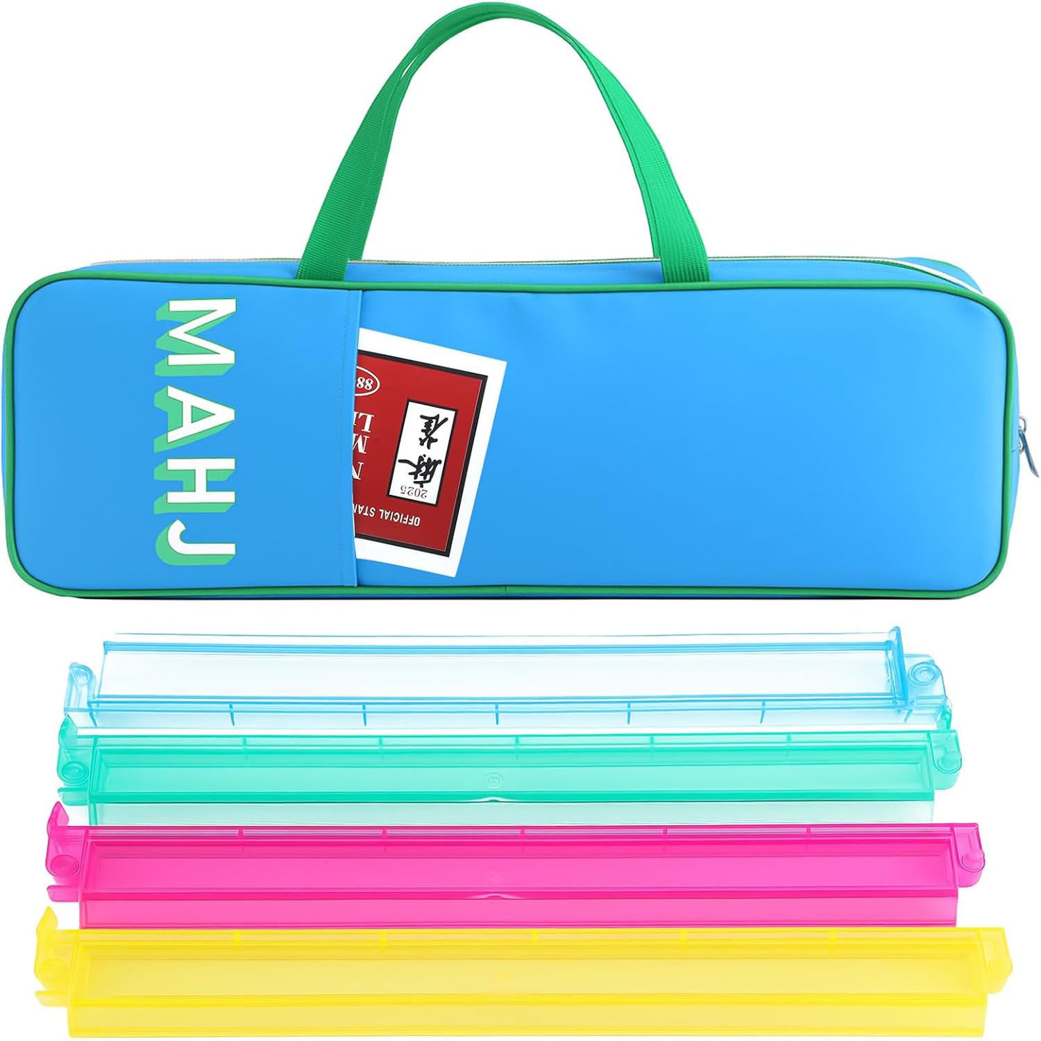 Royal Navy Mahjong Travel Kit - Classic Dark Blue Bag with Professional Gaming Accessories