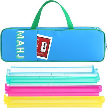Royal navy Mahjong travel kit by USA Mahjong Co. includes acrylic racks, Mahjong bag,