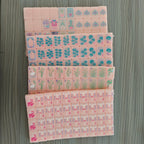Pink Paris NMJL American Mahjong Set - Powder Pink Melamine Tiles with Parisian Joker and Floral Designs