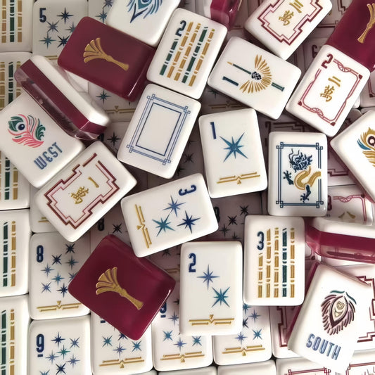 Crimson Lion | Mahjong Tiles Set