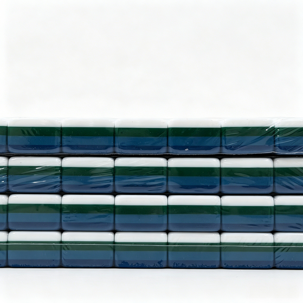 Side Profile of 32g Weighted Deep Petrol Tiles - Professional Aesthetic and Thickness