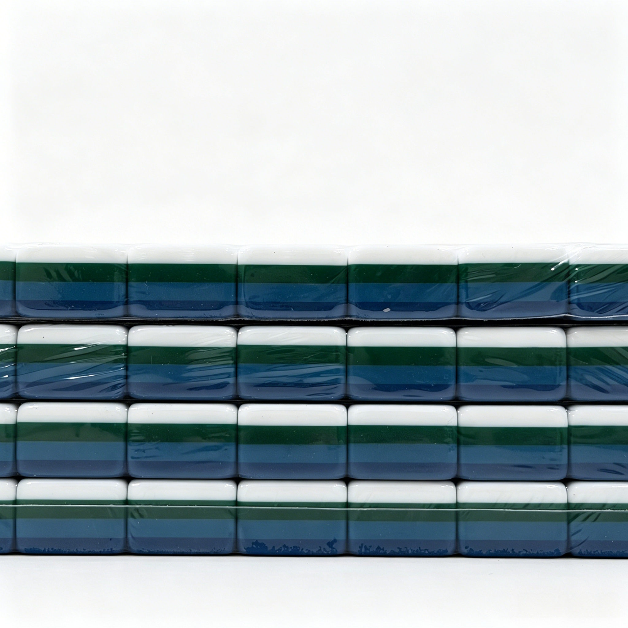 Side Profile of 32g Weighted Deep Petrol Tiles - Professional Aesthetic and Thickness