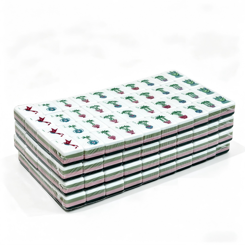 Side Profile of 32g Weighted Emerald Garden Tiles - Professional Forest Green Aesthetic and Thickness