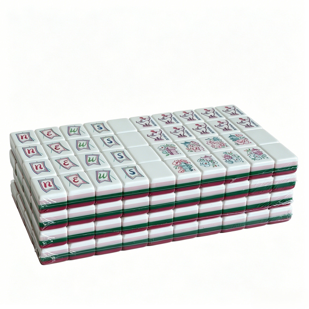 Side Profile of 32g Weighted Rose Red Tiles - Professional Magenta Aesthetic and Thickness
