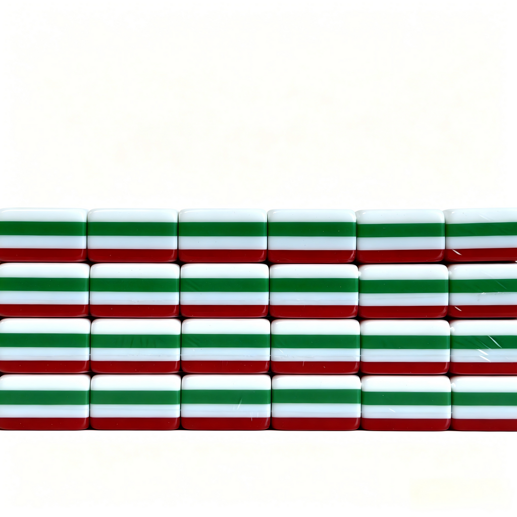 Side Profile of 32g Weighted Scarlet Empress Tiles - Professional Royal Red Aesthetic and Thickness