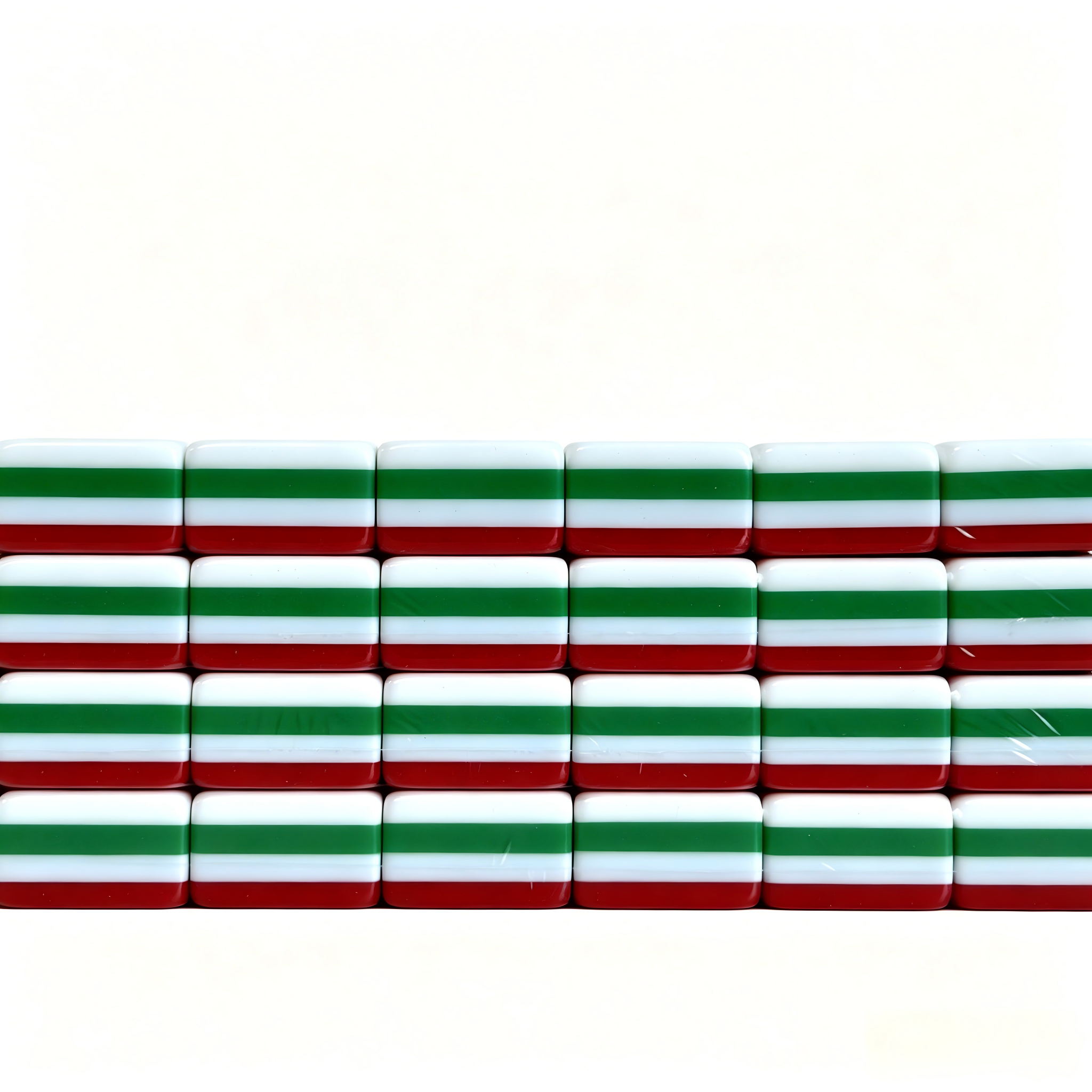 Side Profile of 32g Weighted Scarlet Empress Tiles - Professional Royal Red Aesthetic and Thickness