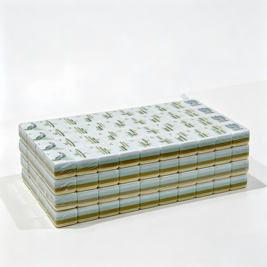Side Profile of 32g Weighted Vanilla Bean Tiles - Professional Cream Aesthetic and Thickness