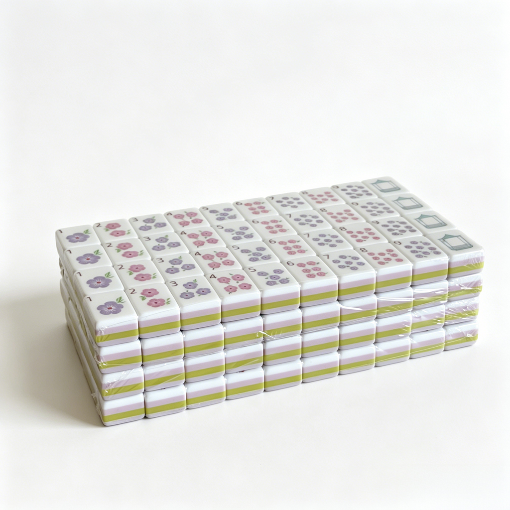 Side Profile of 32g Weighted Wisteria Bloom Tiles - Professional Purple Aesthetic and Thickness