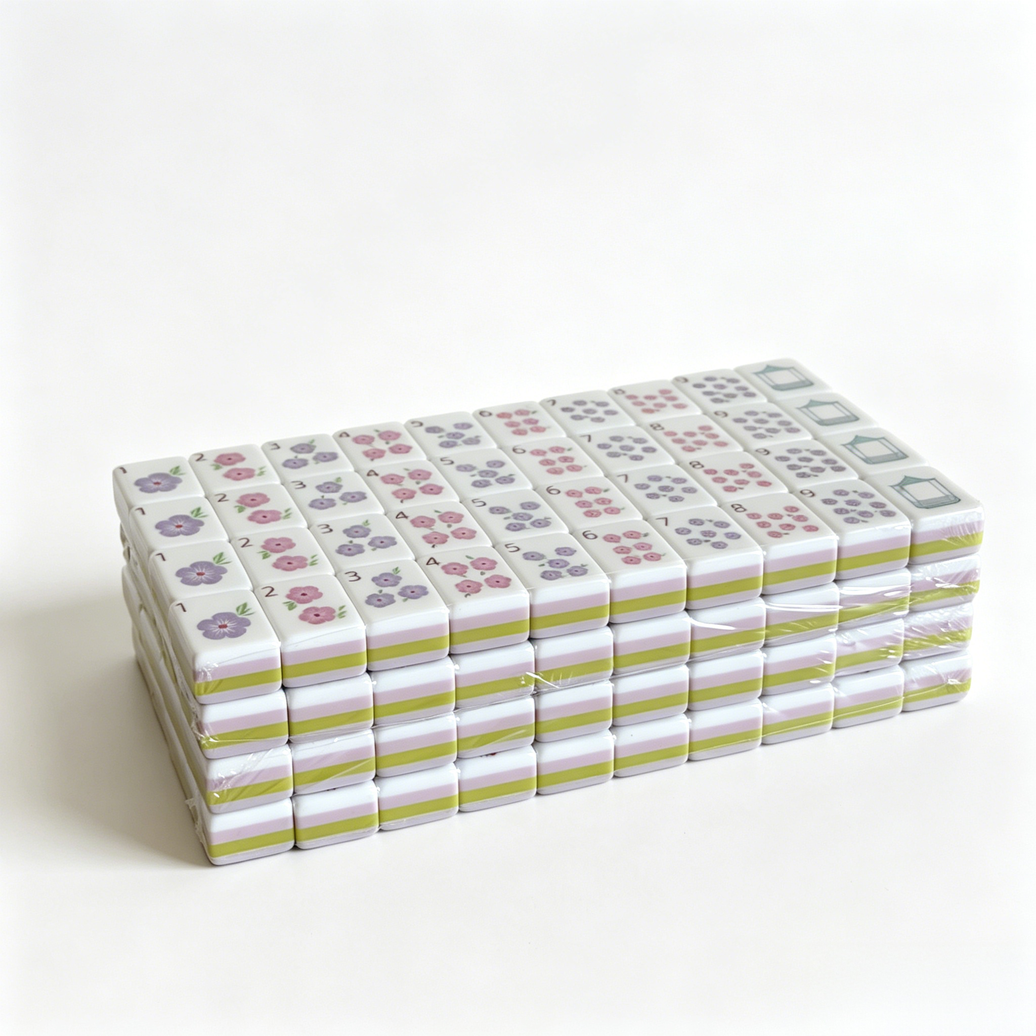 Side Profile of 32g Weighted Wisteria Bloom Tiles - Professional Purple Aesthetic and Thickness