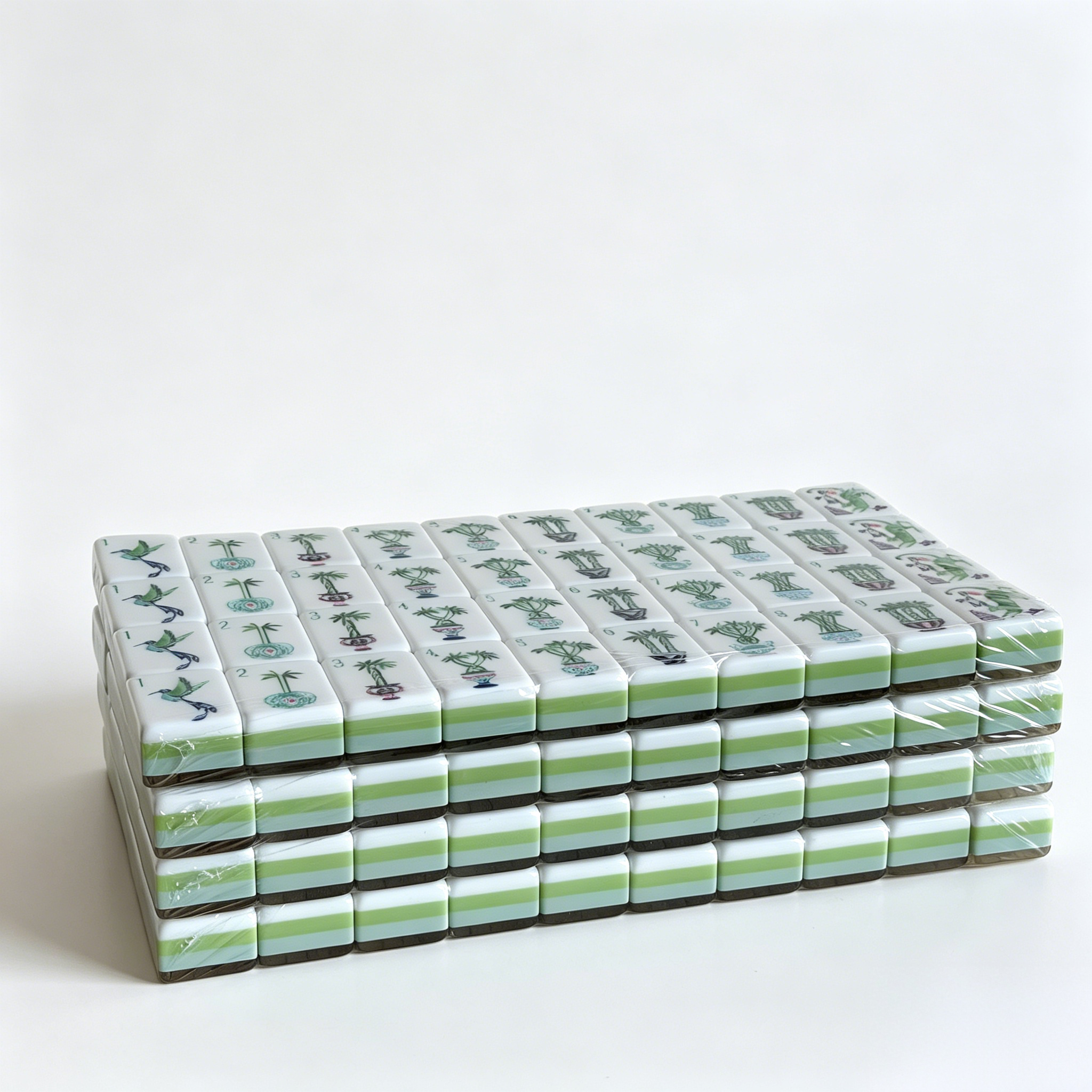 Side Profile of 32g Weighted Zen Bamboo Tiles - Professional Nature-Inspired Aesthetic and Thickness