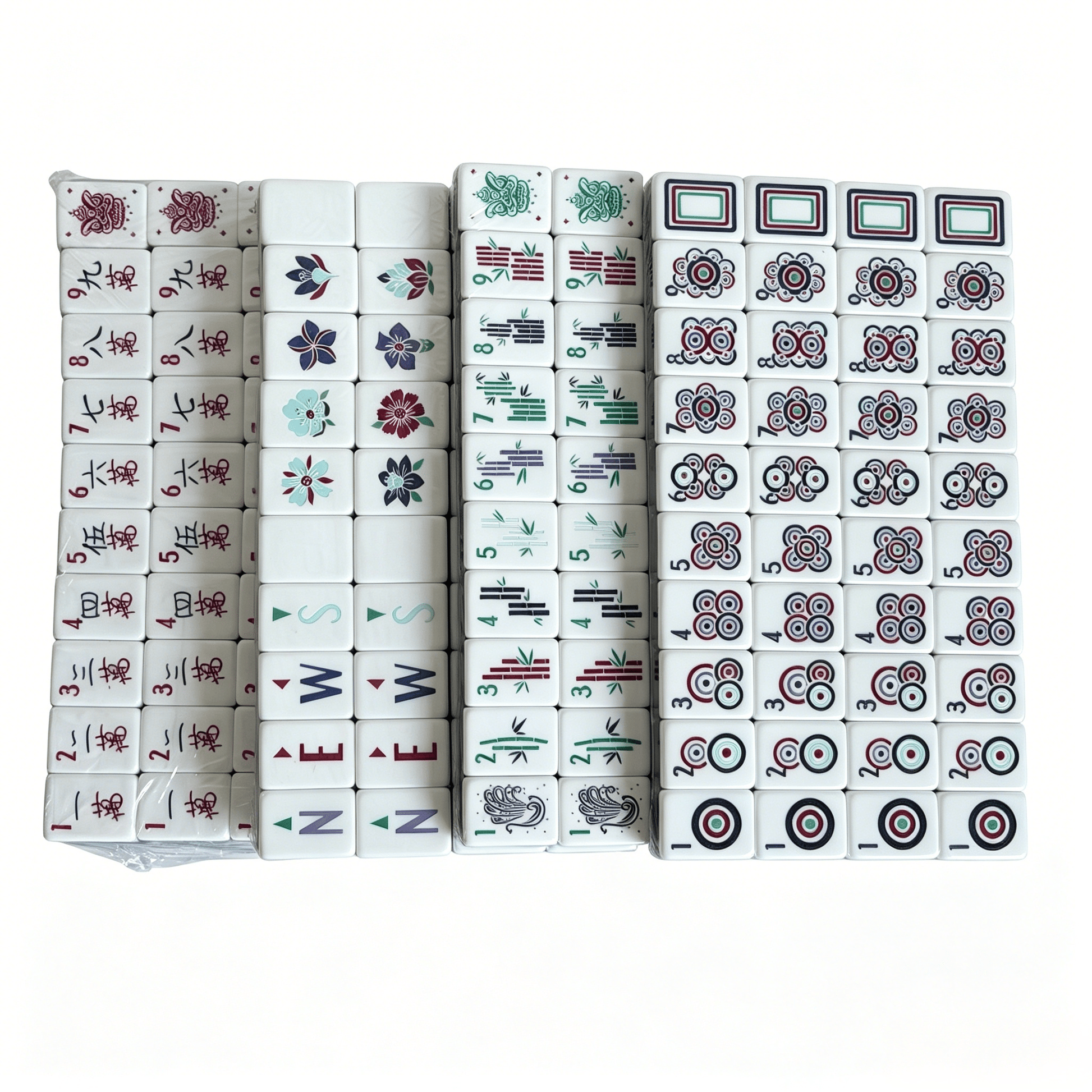American Mahjong Set by USA Mahjong Co. featuring 166 weighted acrylic tiles with deep petrol backs