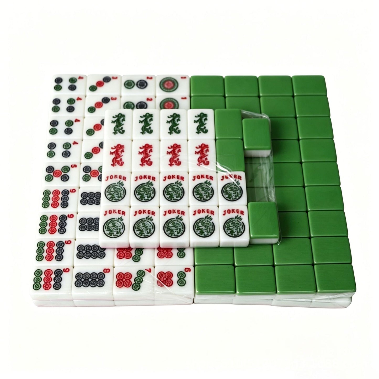 American Mahjong Set with 166 premium melamine tiles from USA Mahjong Co., featuring traditional designs and durable construction.