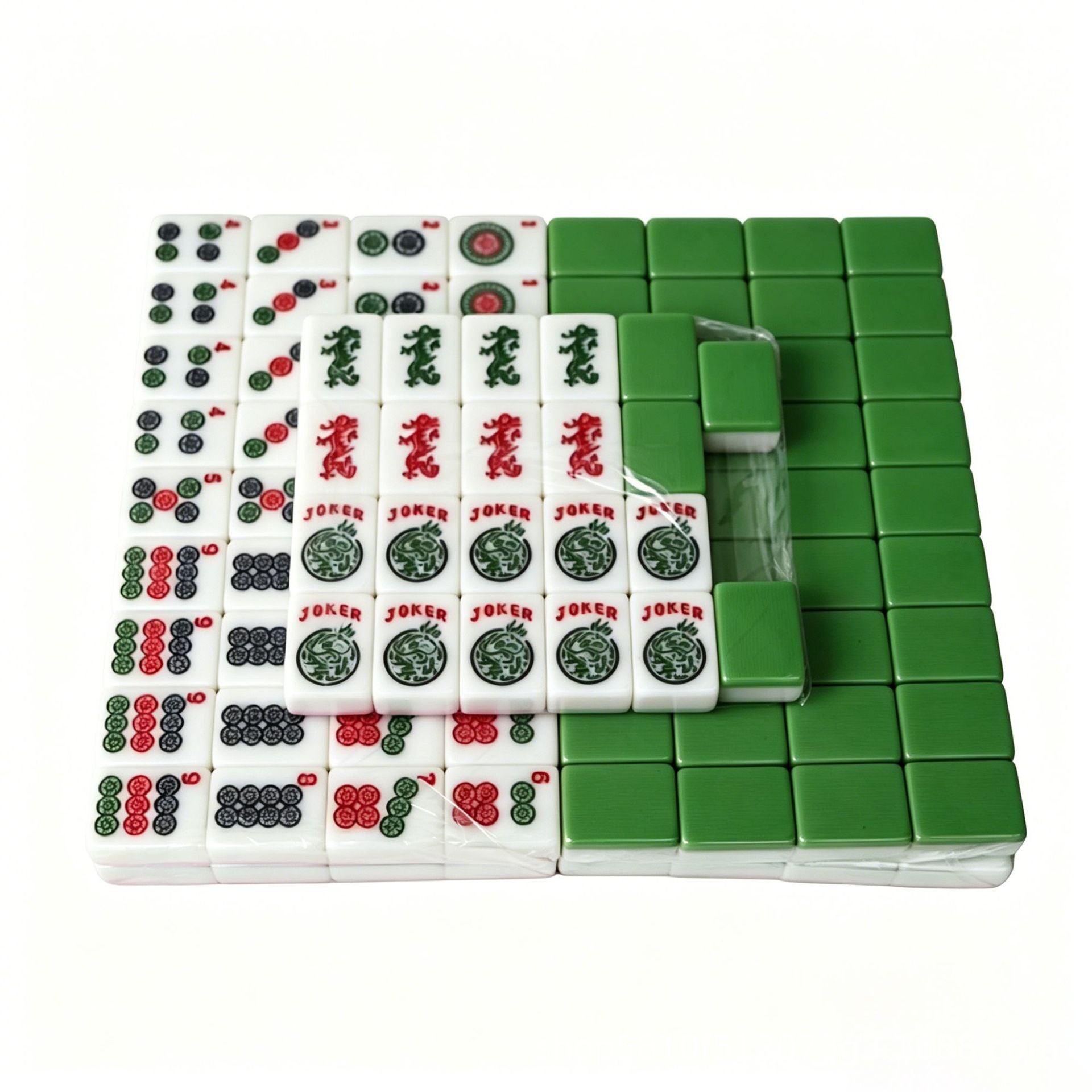 American Mahjong Set with 166 premium melamine tiles from USA Mahjong Co., featuring traditional designs and durable construction.