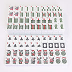 Standard American Mahjong Set with 166 white melamine tiles, featuring traditional designs, by USA Mahjong Co.