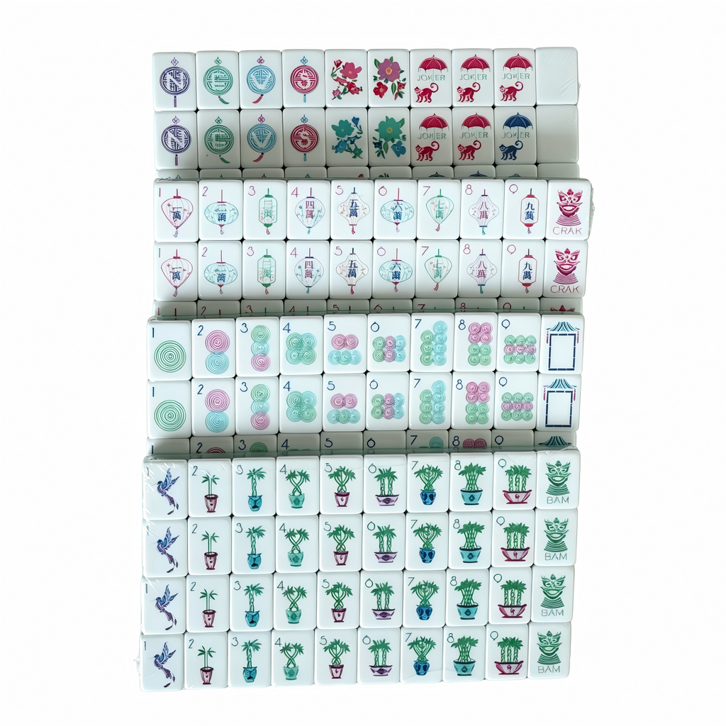 Teal Lagoon Collection - 166 American Mahjong Tiles including 8 Jokers and 4 Spares
