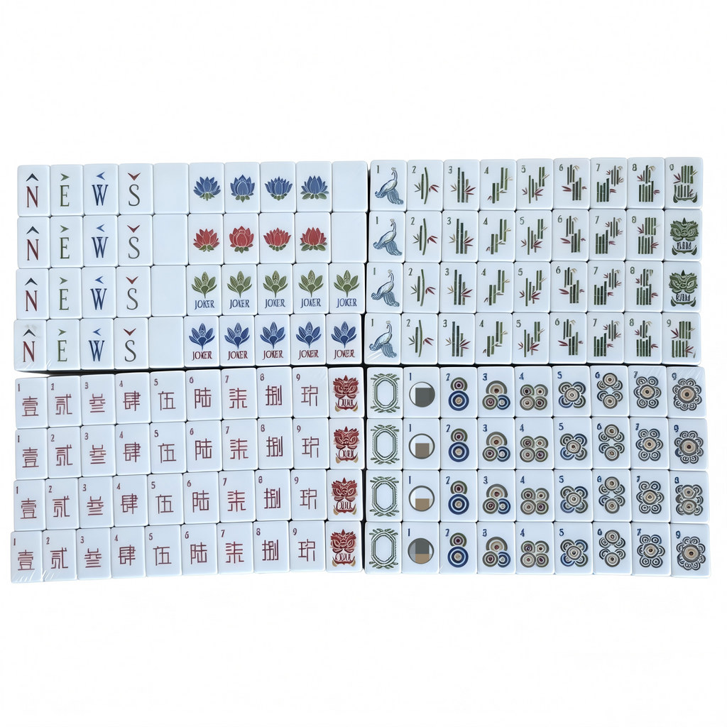 Tiger Strike Collection - 166 American Mahjong Tiles including 8 Jokers and 4 Spares