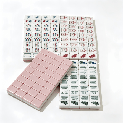 Luxury American Mahjong Set | Pink Peony Edition - 160 Premium Acrylic Tiles - USA Mahjong Co.