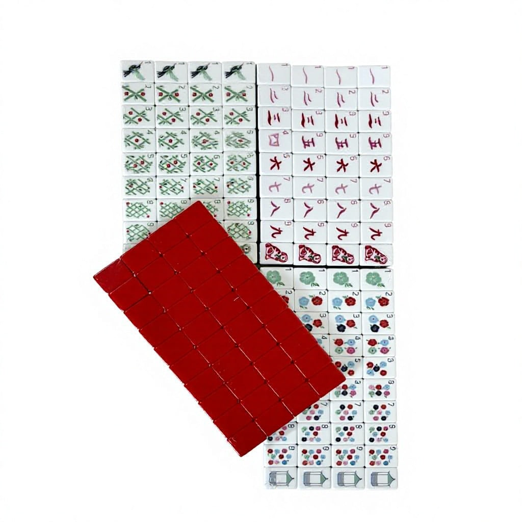 USA Mahjong Scarlet Empress Set - 166-Tile American Mahjong with 32g Weighted Royal Red Marbled Tiles