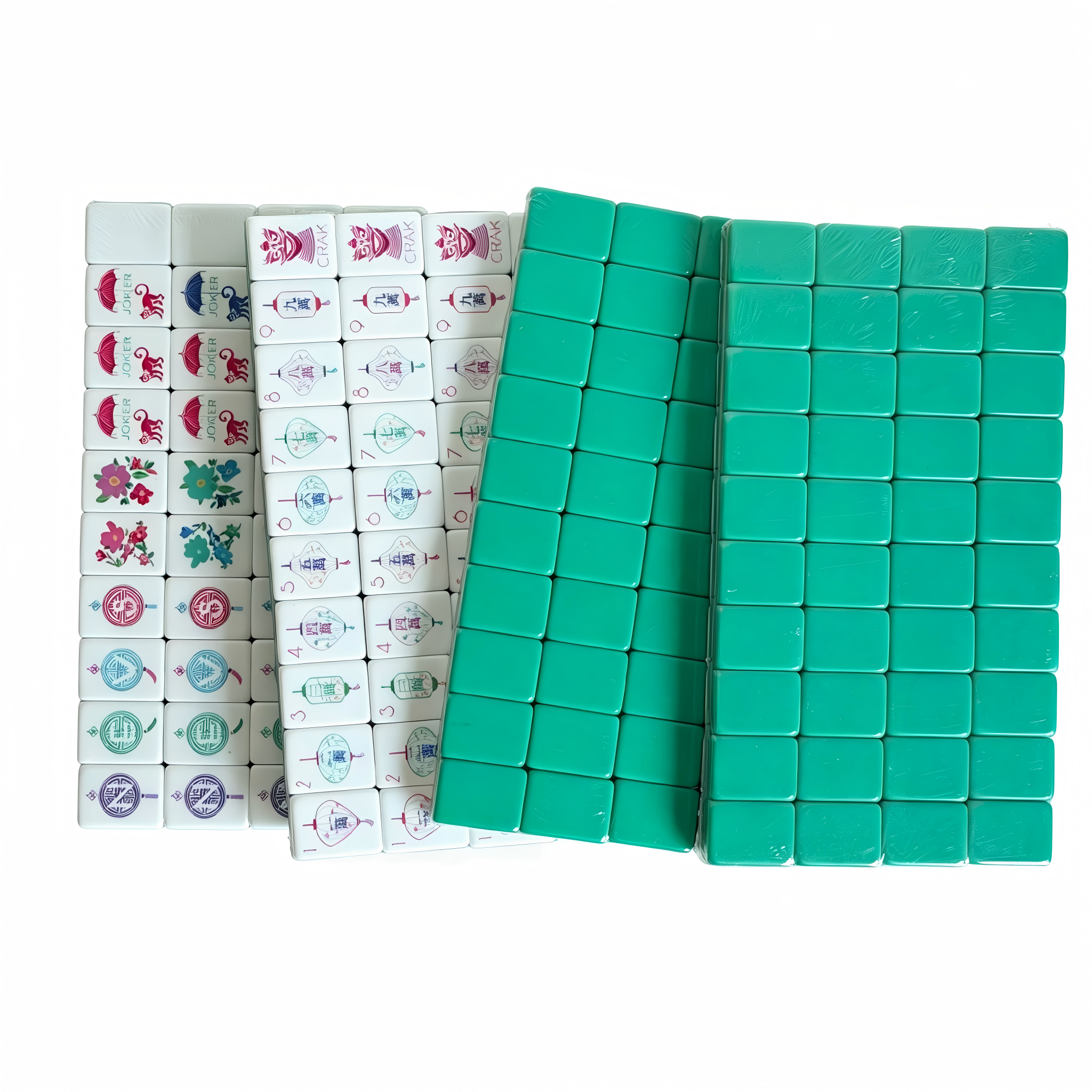 USA Mahjong Teal Lagoon Set - 166-Tile American Mahjong with 32g Weighted Deep Blue-Green Tiles